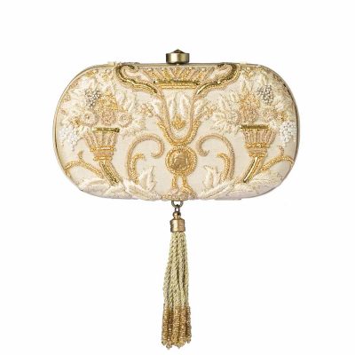 Karpo Oval Clutch Champagne Beige