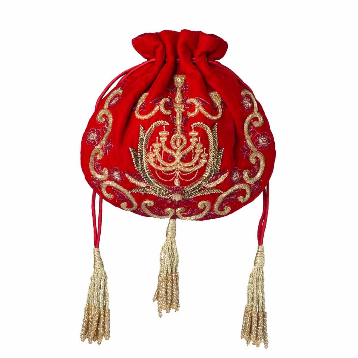 Vesta Potli Carnelian Red
