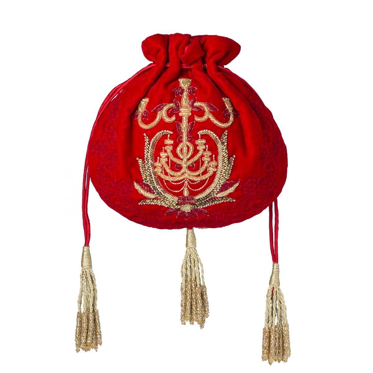 Vesta Potli Carnelian Red