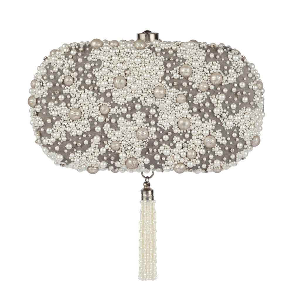 Myoki Oval Clutch Jasper Grey