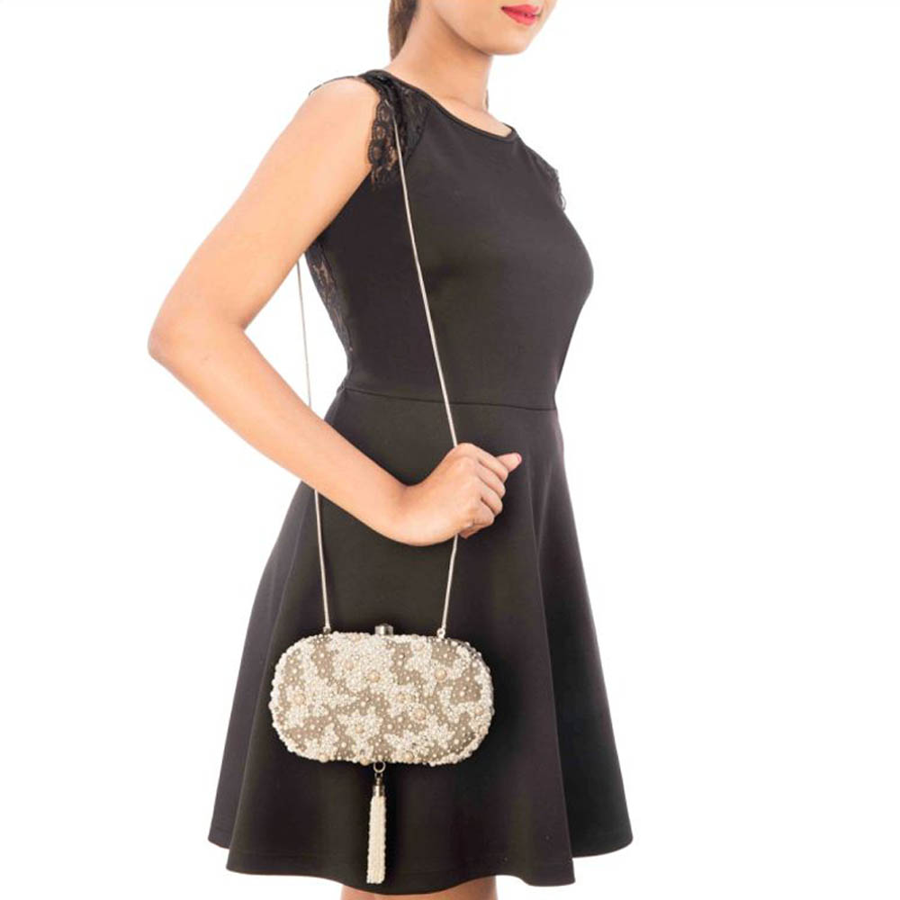 Myoki Oval Clutch Jasper Grey