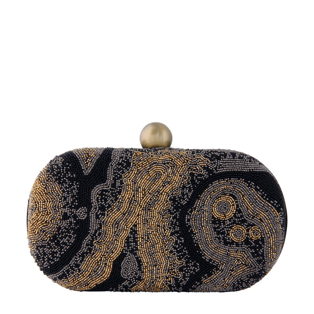 Gemstone Oval Clutch Heritage Black