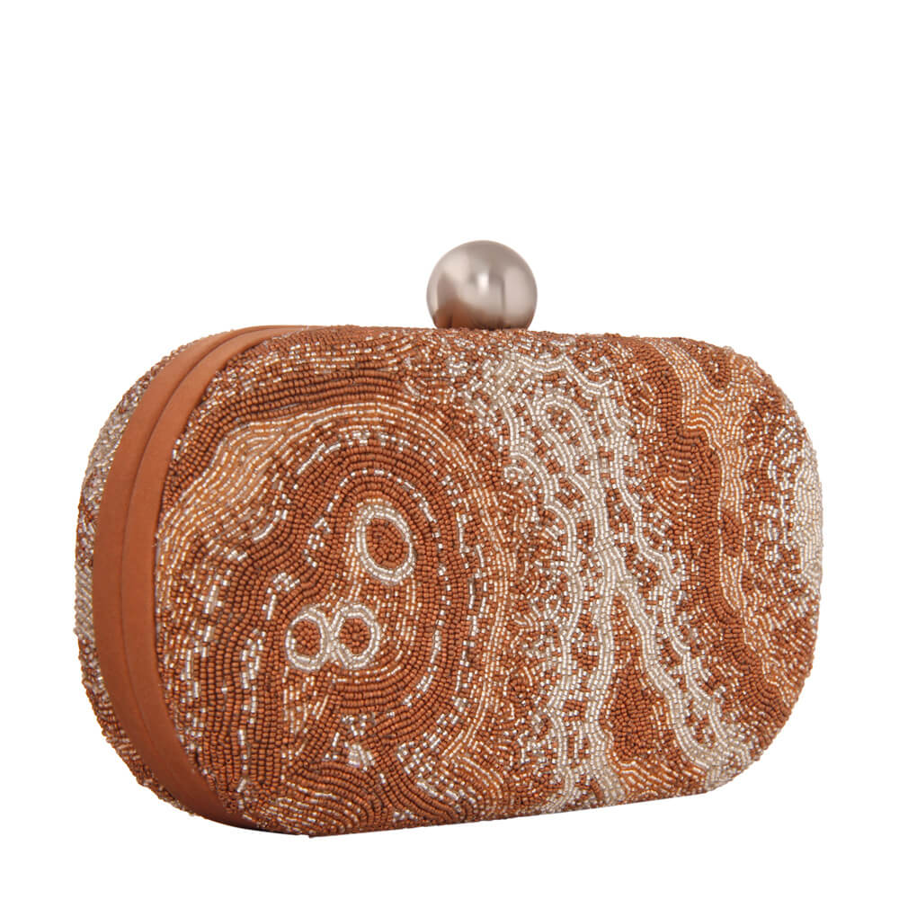 Gemstone Oval Clutch Rose Gold