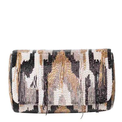 Amber Flapover Clutch Heritage Black