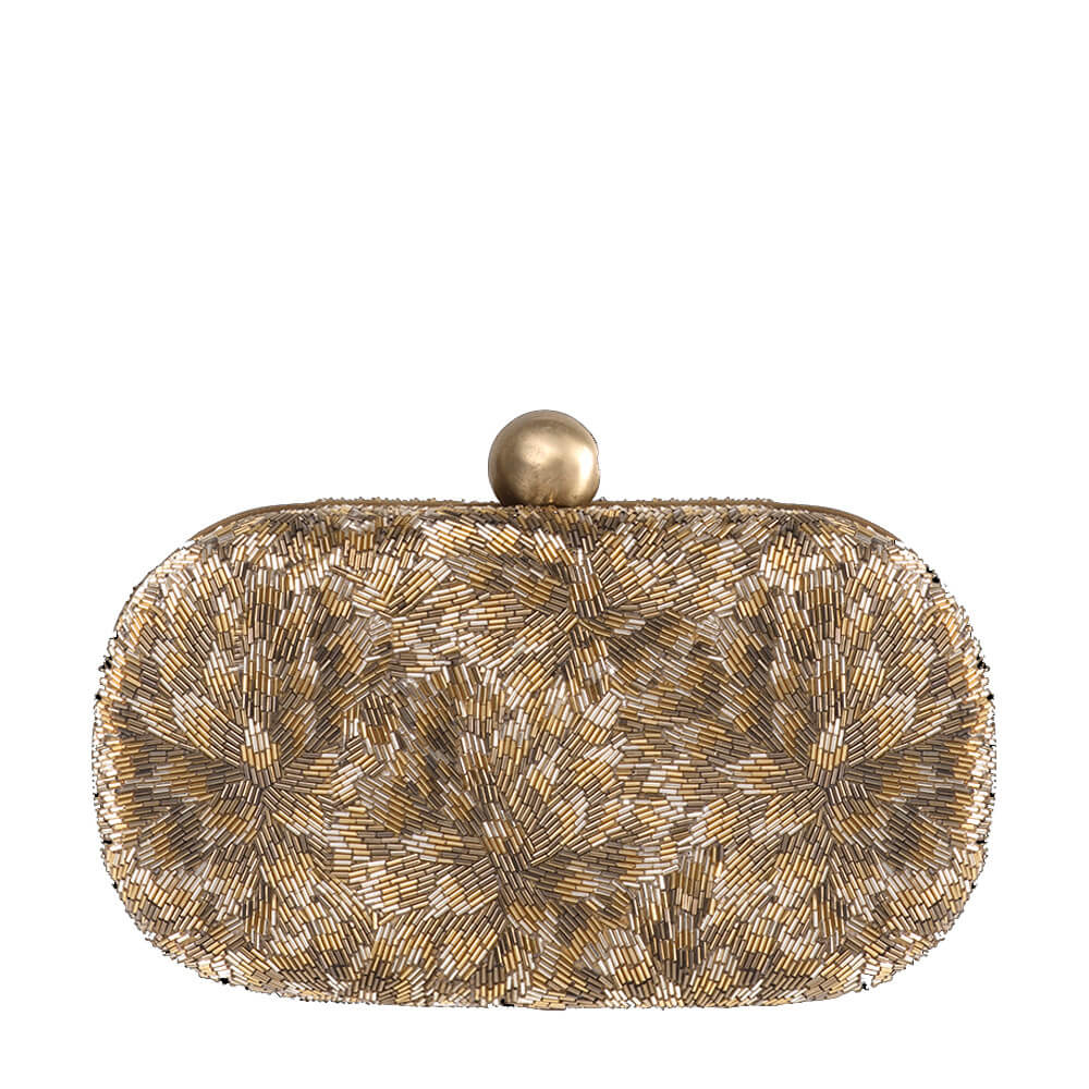 Floret Oval Clutch Peerless Gold
