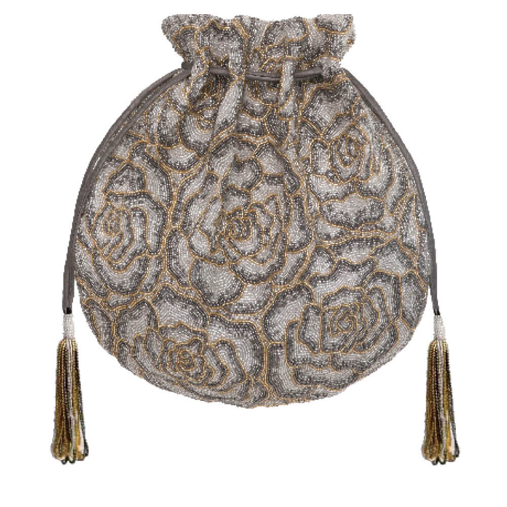 Rosette Potli Lustrous Silver