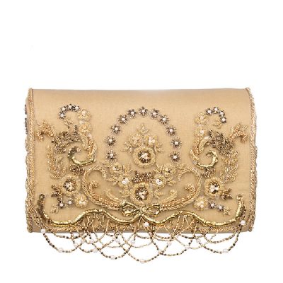 Champagne Candela Flapover Clutch
