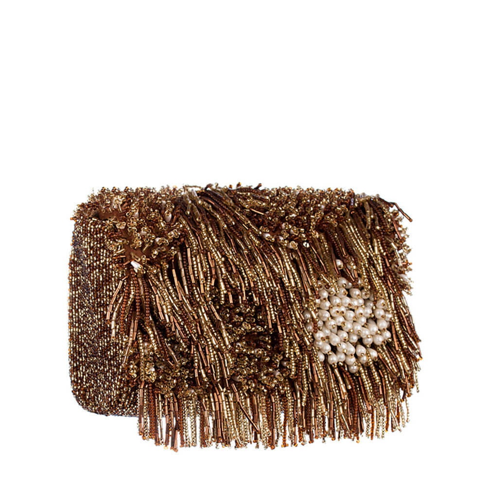 Kratos Flapover Clutch Peerless Gold