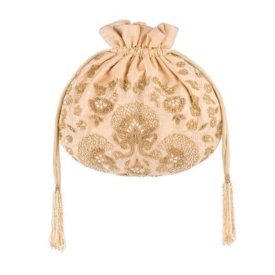 Jahanara Potli Champagne Beige