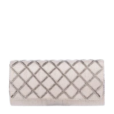 Zeba Flap Clutch Jasper Grey