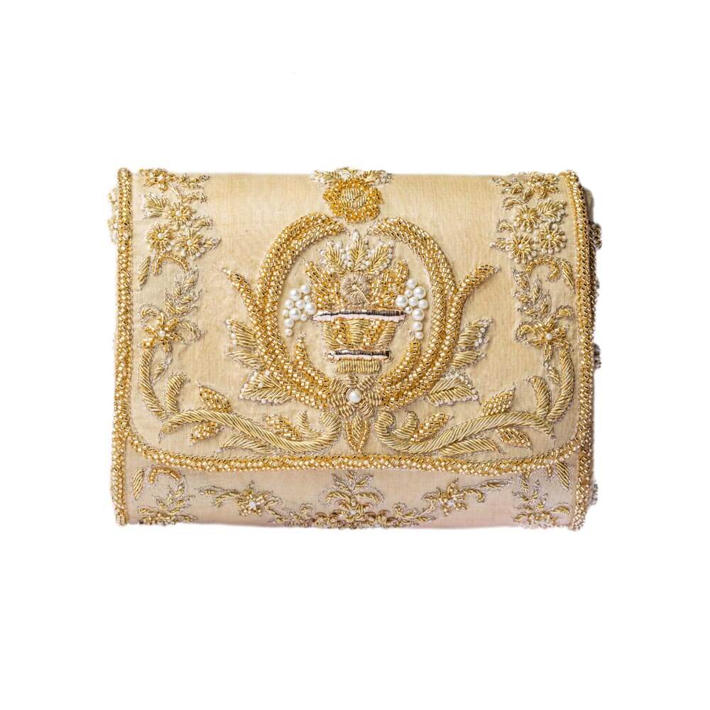 Pandora Flapover Clutch Champagne Beige
