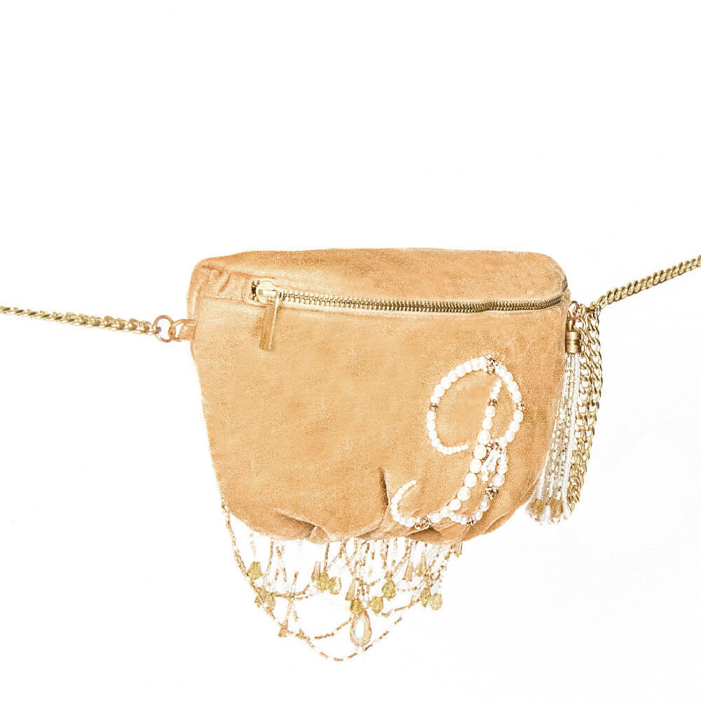 Monogram Pearl Fanny Pack Champagne Beige