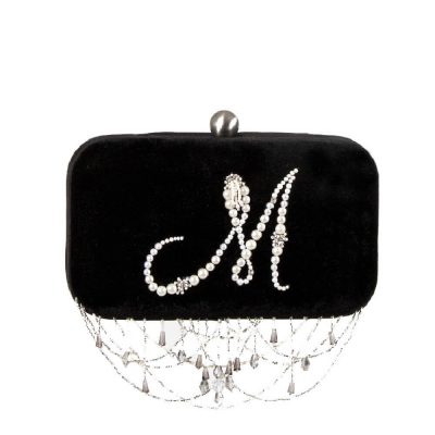 Monogram Pearl Box Clutch Heritage Black