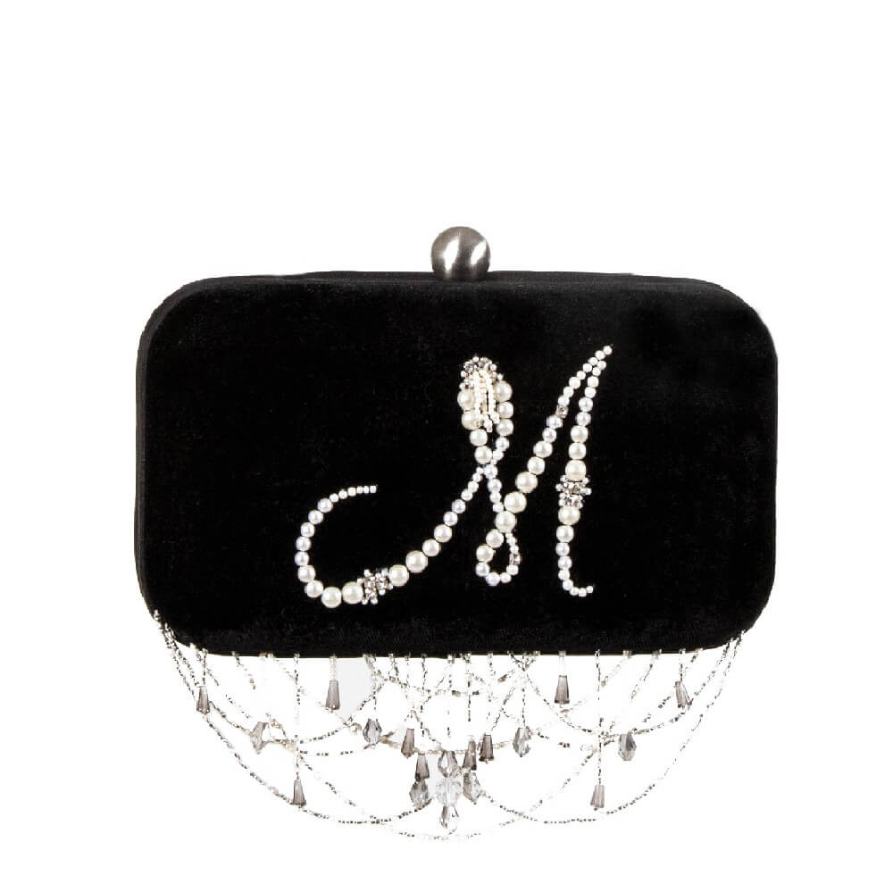 Monogram Pearl Box Clutch Heritage Black