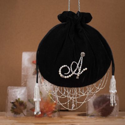 Monogram Pearl Potli Heritage Black