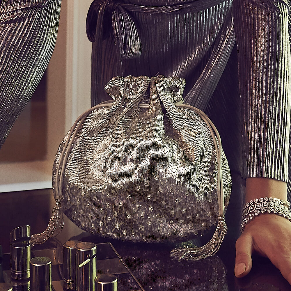 Eclat Potli Lustrous Silver