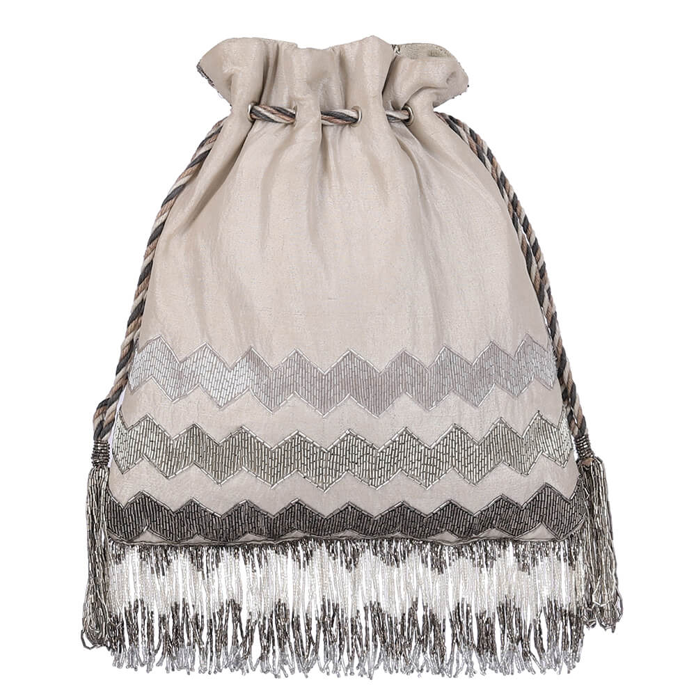 Kaleen Potli Lustrous Silver