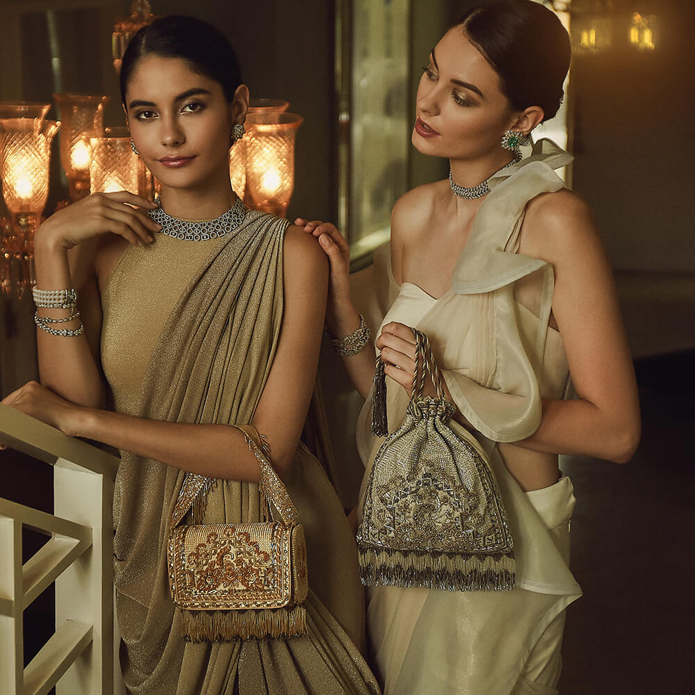 Kaleen Potli Lustrous Silver