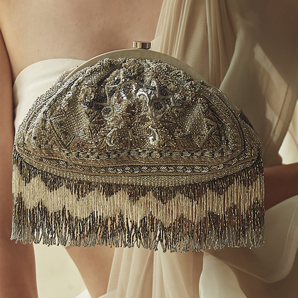 Kaleen Soft Pouch Lustrous Silver