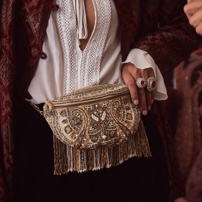 Pashmina Fanny Pack Peerless Gold