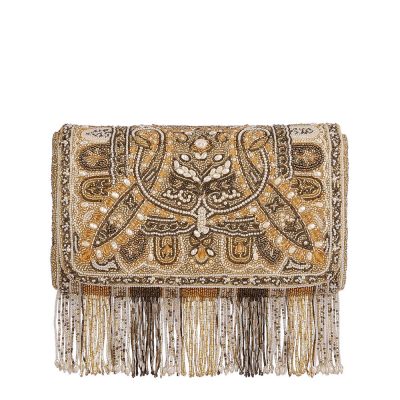 Pashmina Flapover Clutch Peerless Gold