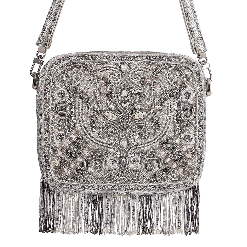 Pashmina Messenger Bag Lustrous Silver