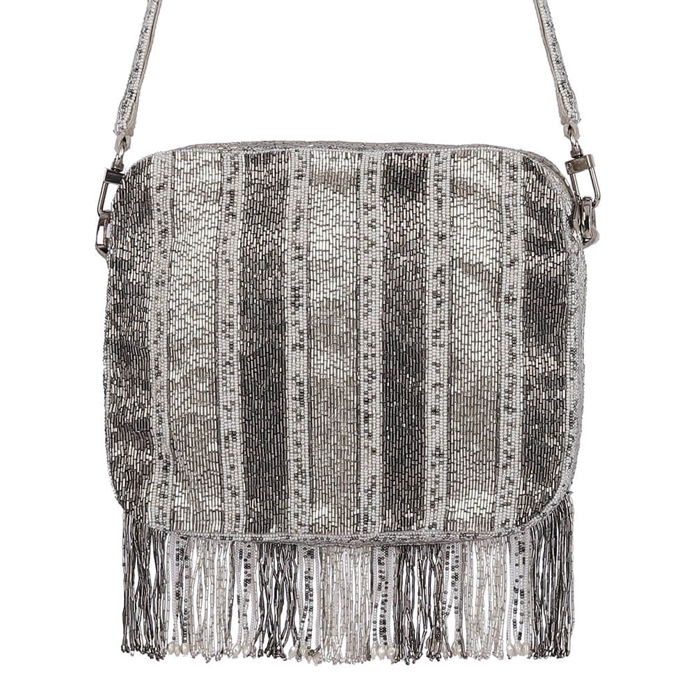 Pashmina Messenger Bag Lustrous Silver