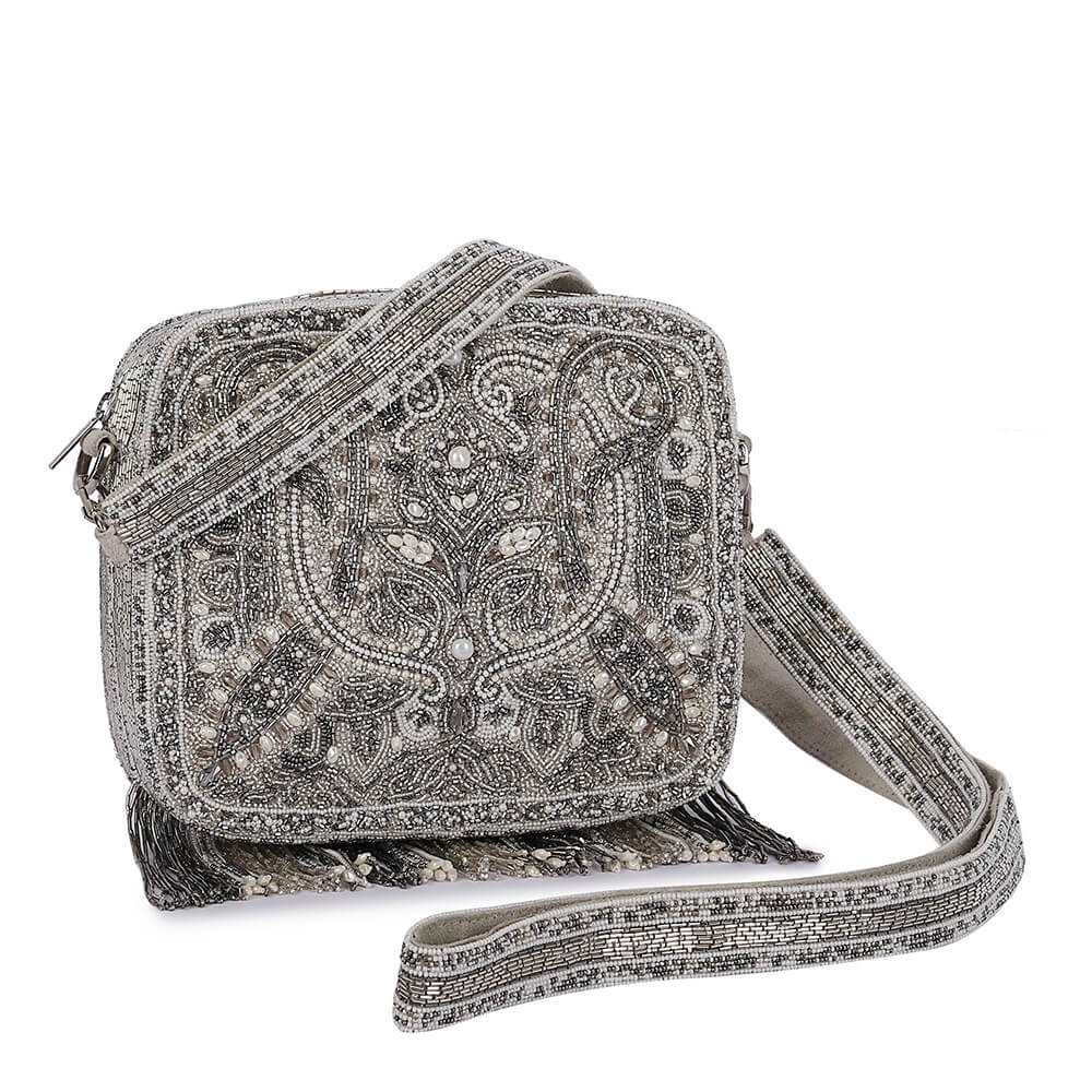 Pashmina Messenger Bag Lustrous Silver