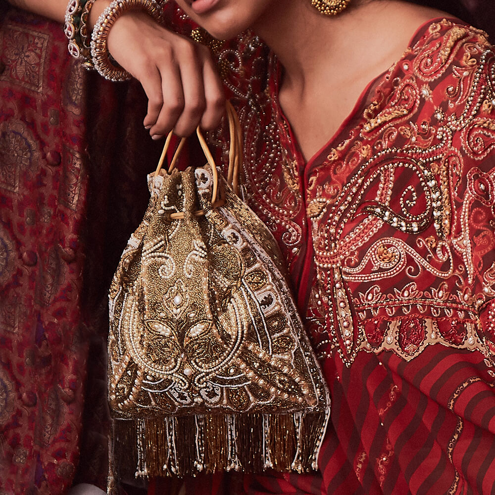 Pashmina Potli Peerless Gold