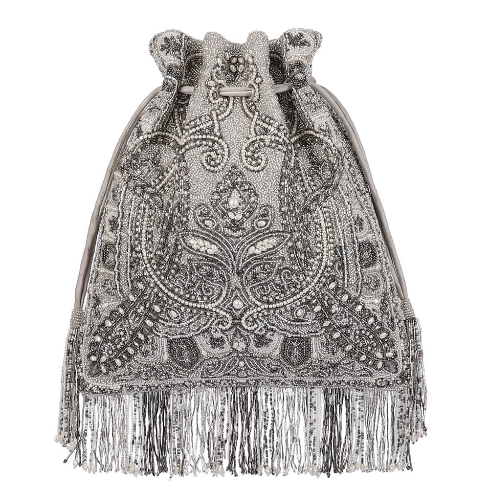 Pashmina Potli Lustrous Silver