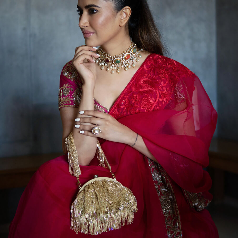 Firante Soft Pouch Peerless Gold With Handle