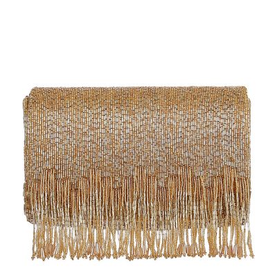 Firante Flapover Clutch Peerless Gold With Handle