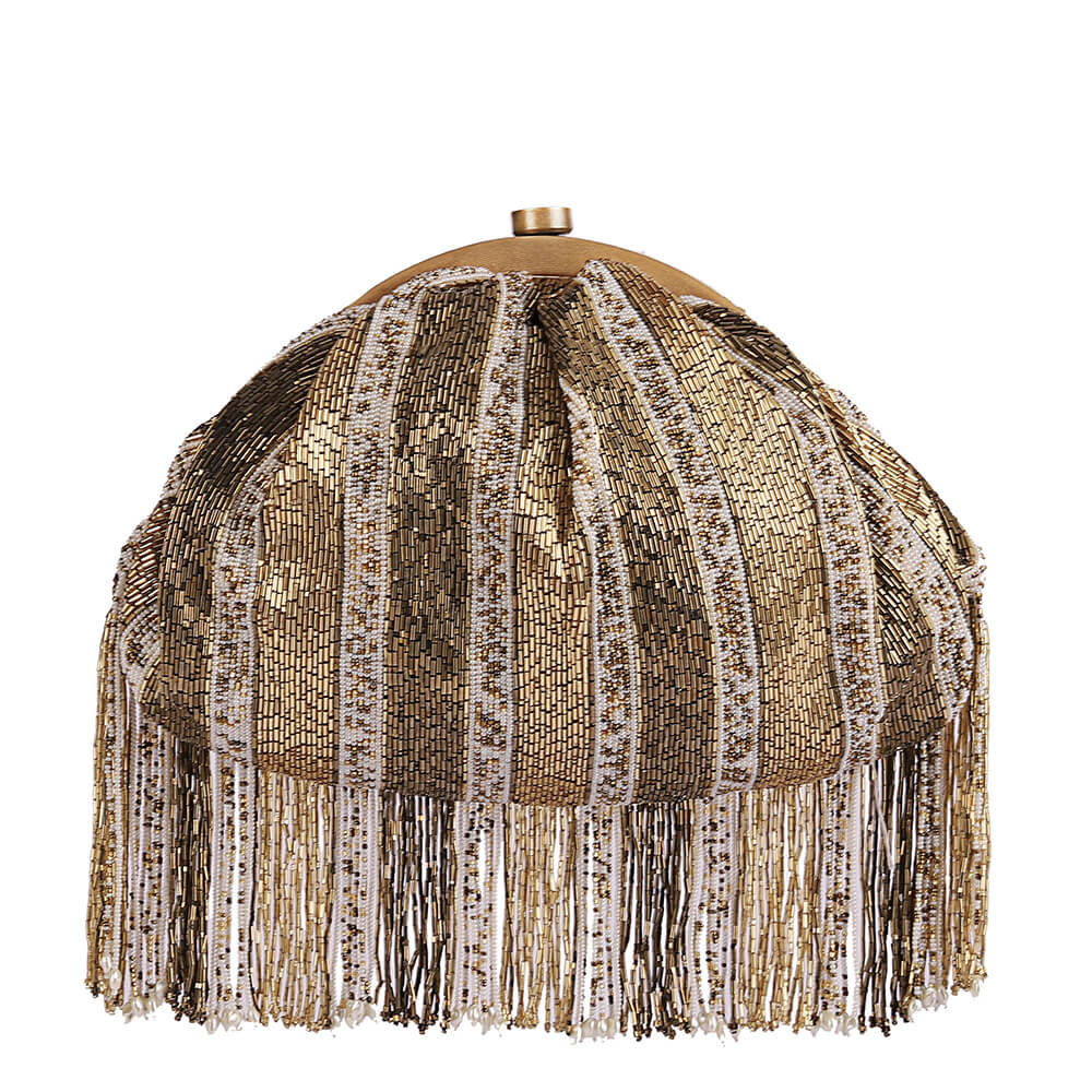 Pashmina Soft Pouch Peerless Gold With Handle