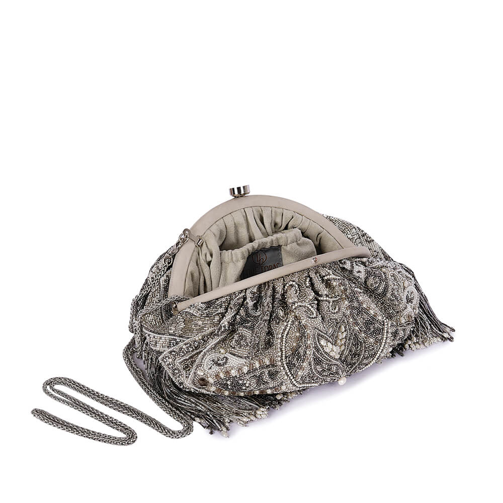 Pashmina Soft Pouch Lustrous Silver