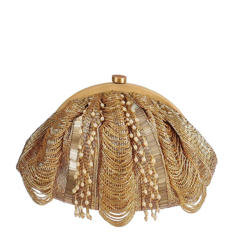 Ruche Soft Pouch Peerless Gold