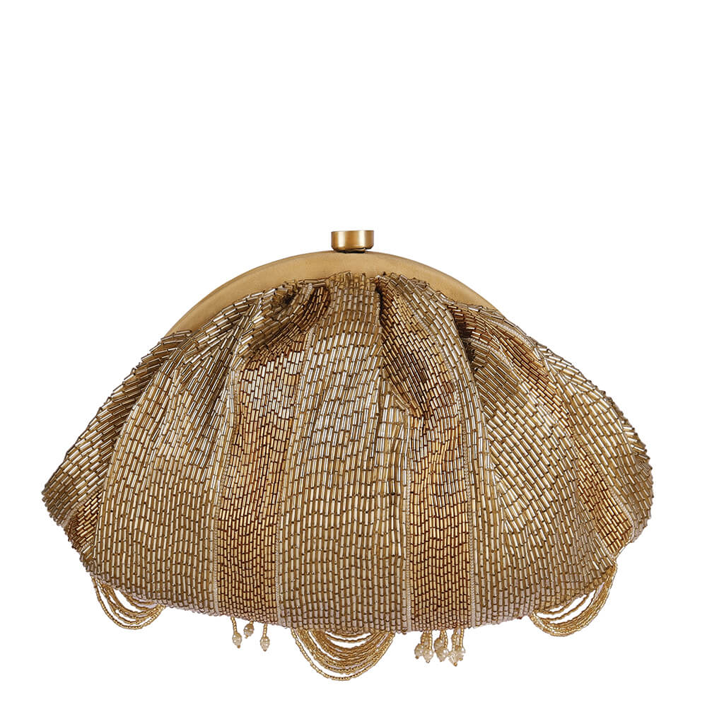 Ruche Soft Pouch Peerless Gold