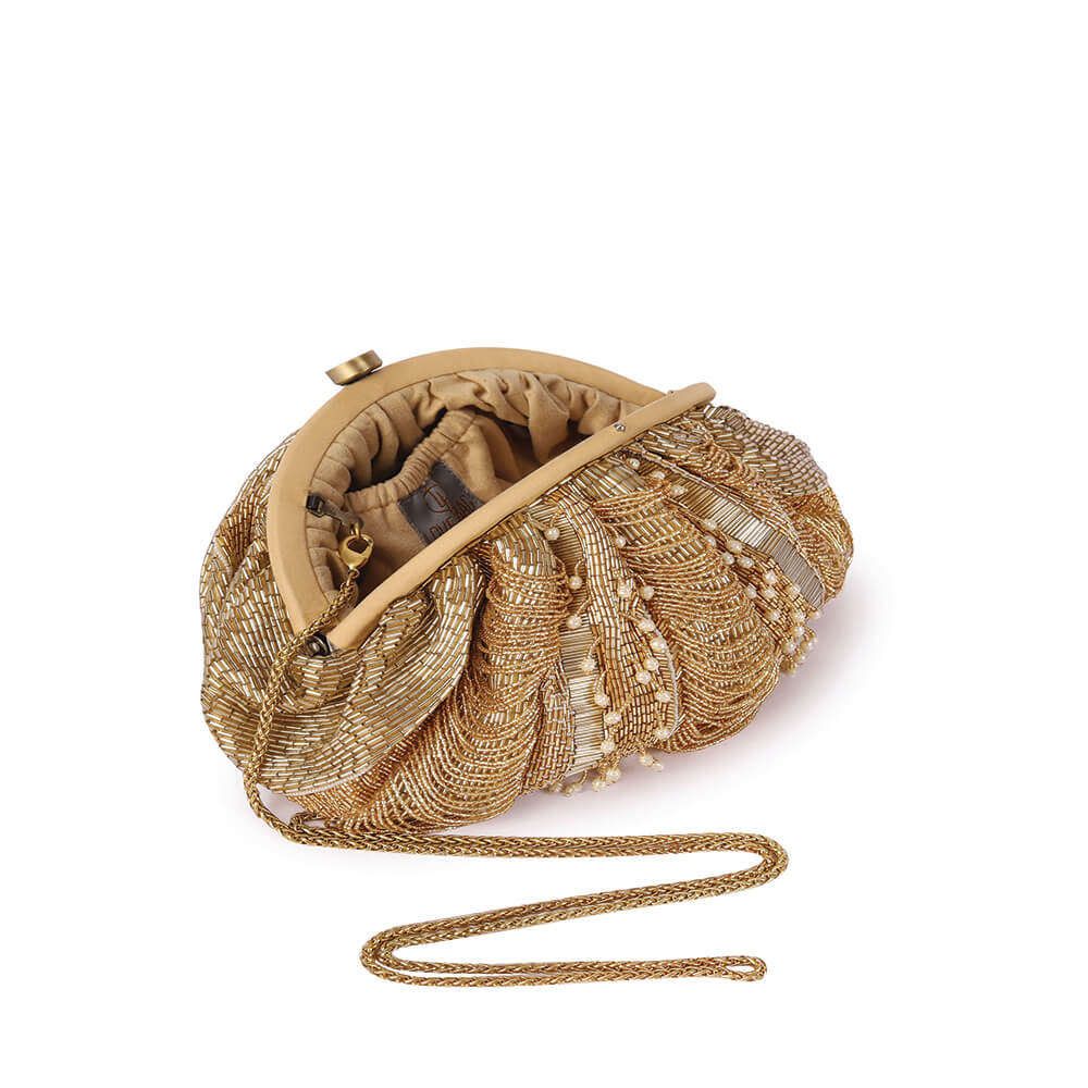 Ruche Soft Pouch Peerless Gold