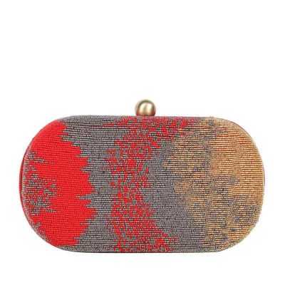 Osmetic Oval Clutch Carnelian Red