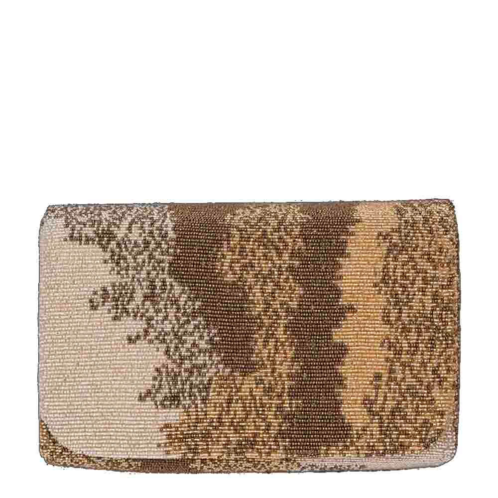 Osmetic Flapover Clutch Peerless Gold