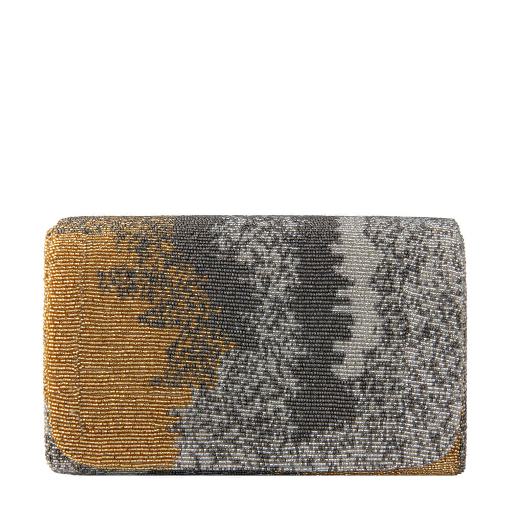 Osmetic Flapover Clutch Lustrous Silver