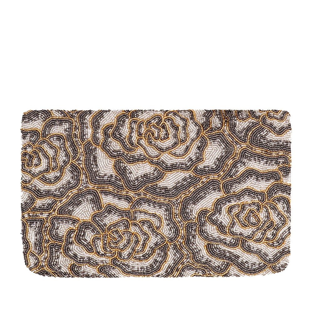 Rosette Shoulder Bag Lustrous Silver