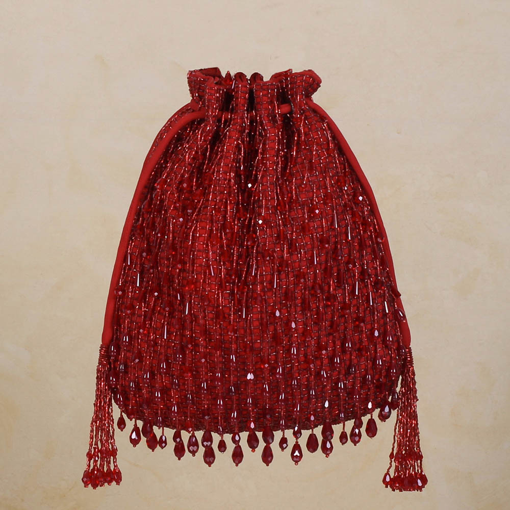 Opal Potli Carnelian Red