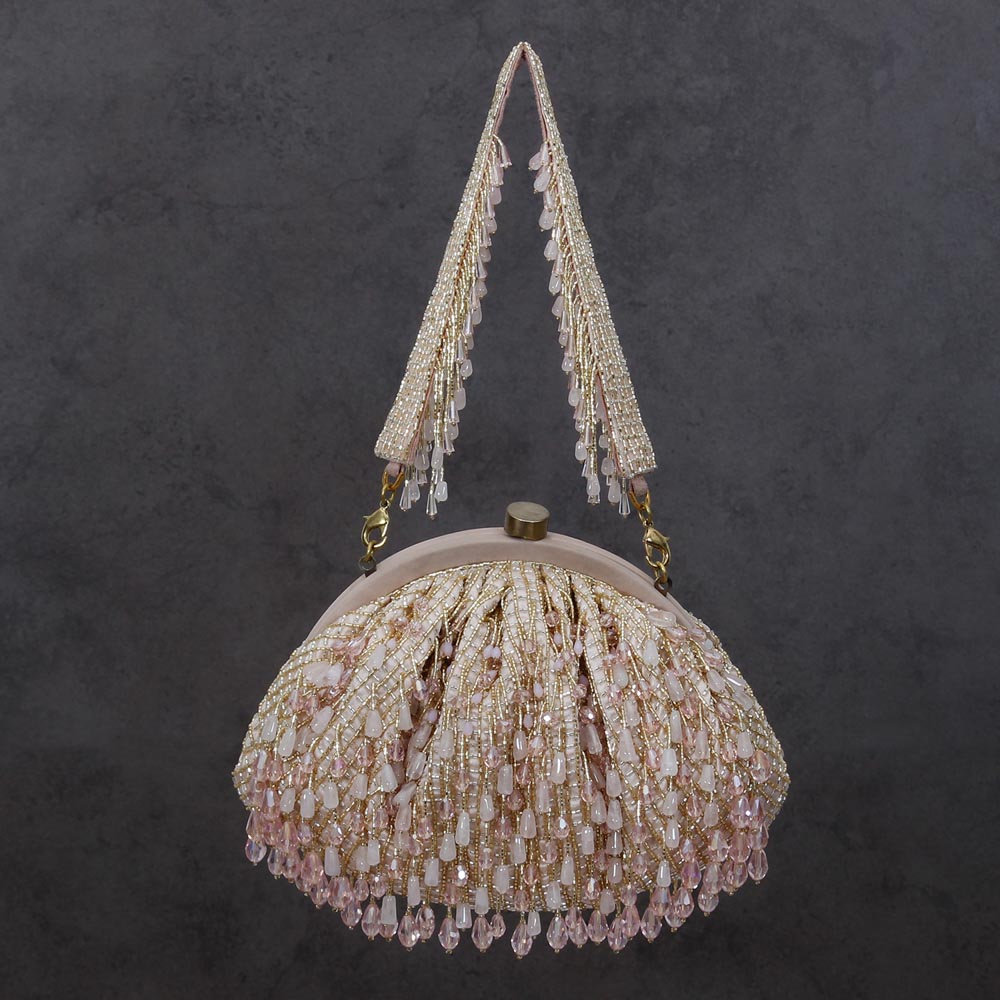 Opal Soft Pouch Rose Quartz Pink With Handle