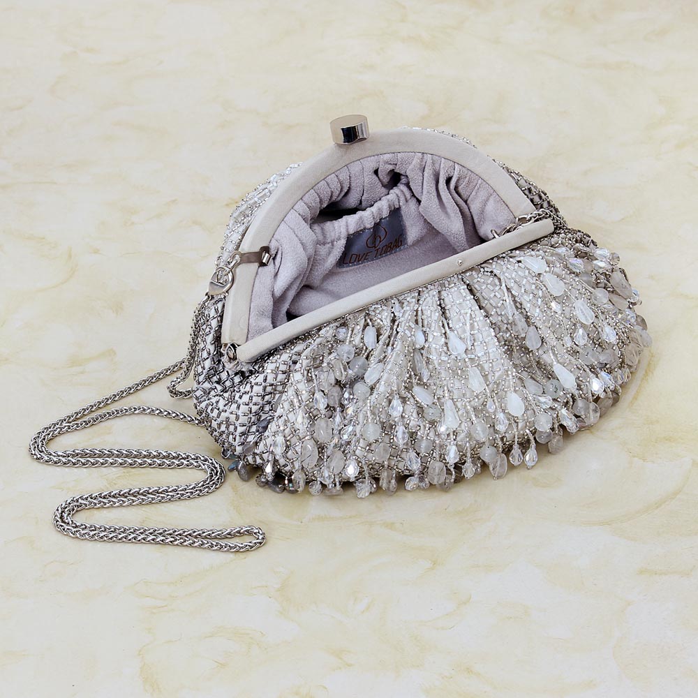 Opal Soft Pouch Lustrous Silver