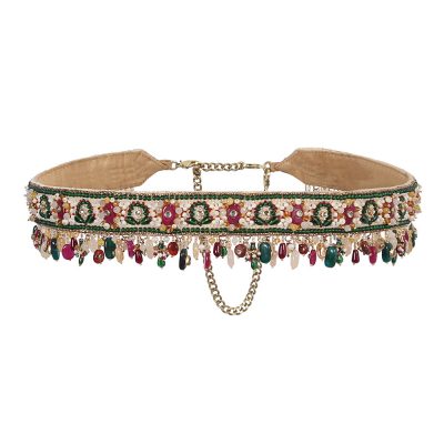Amara Belt Ruby Red Emerald Green MULTI