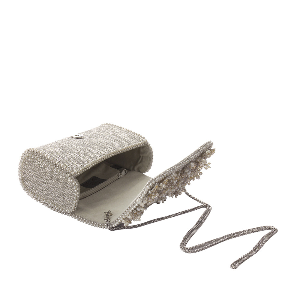 ESME Flapover Clutch Lustrous Silver