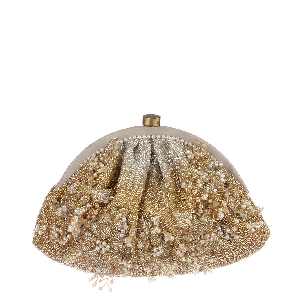 ESME Soft Pouch Peerless Gold Lustrous Silver