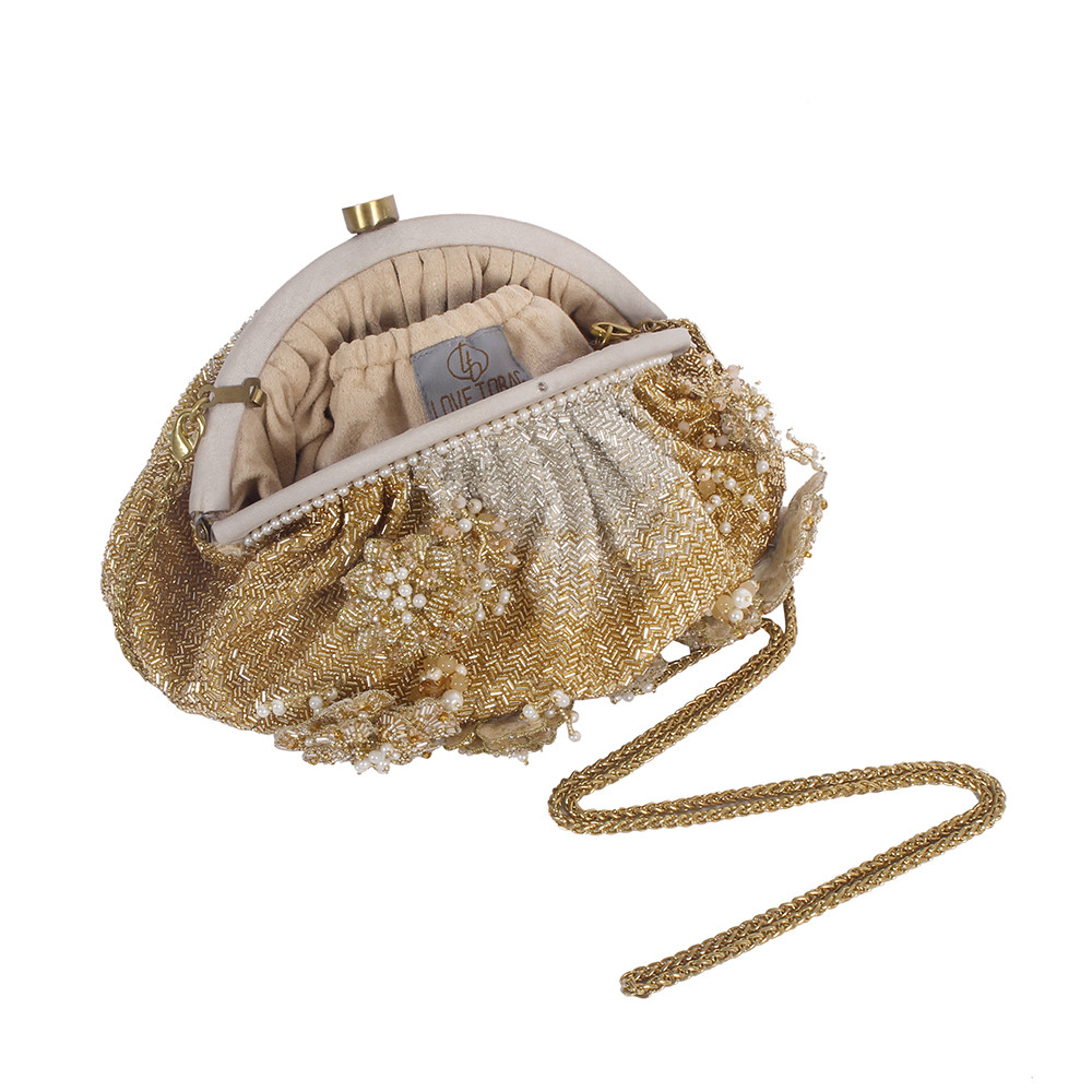 ESME Soft Pouch Peerless Gold Lustrous Silver