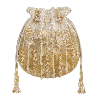 Nora Potli Peerless Gold Lustrous Silver