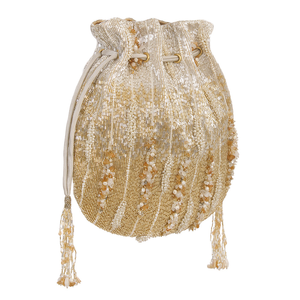 Nora Potli Peerless Gold Lustrous Silver